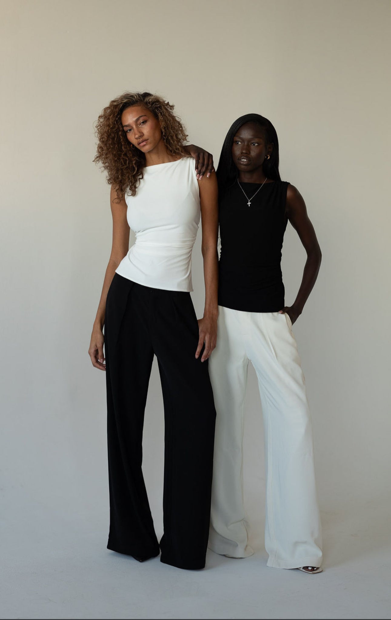 Black sleeveless top