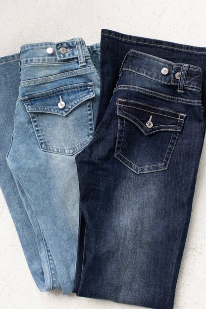 Dark Blue Flare Jeans