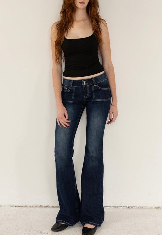 Dark Blue Flare Jeans