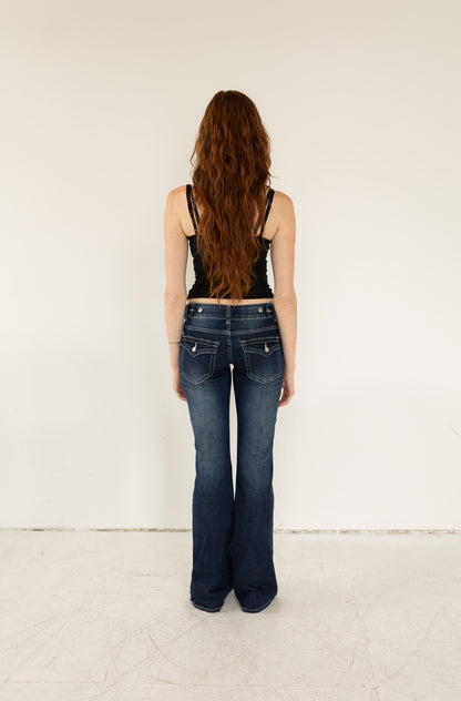 Dark Blue Flare Jeans