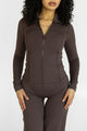 Mocha Zip Up Jacket