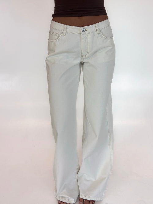 White Low-Mid Rise Jeans