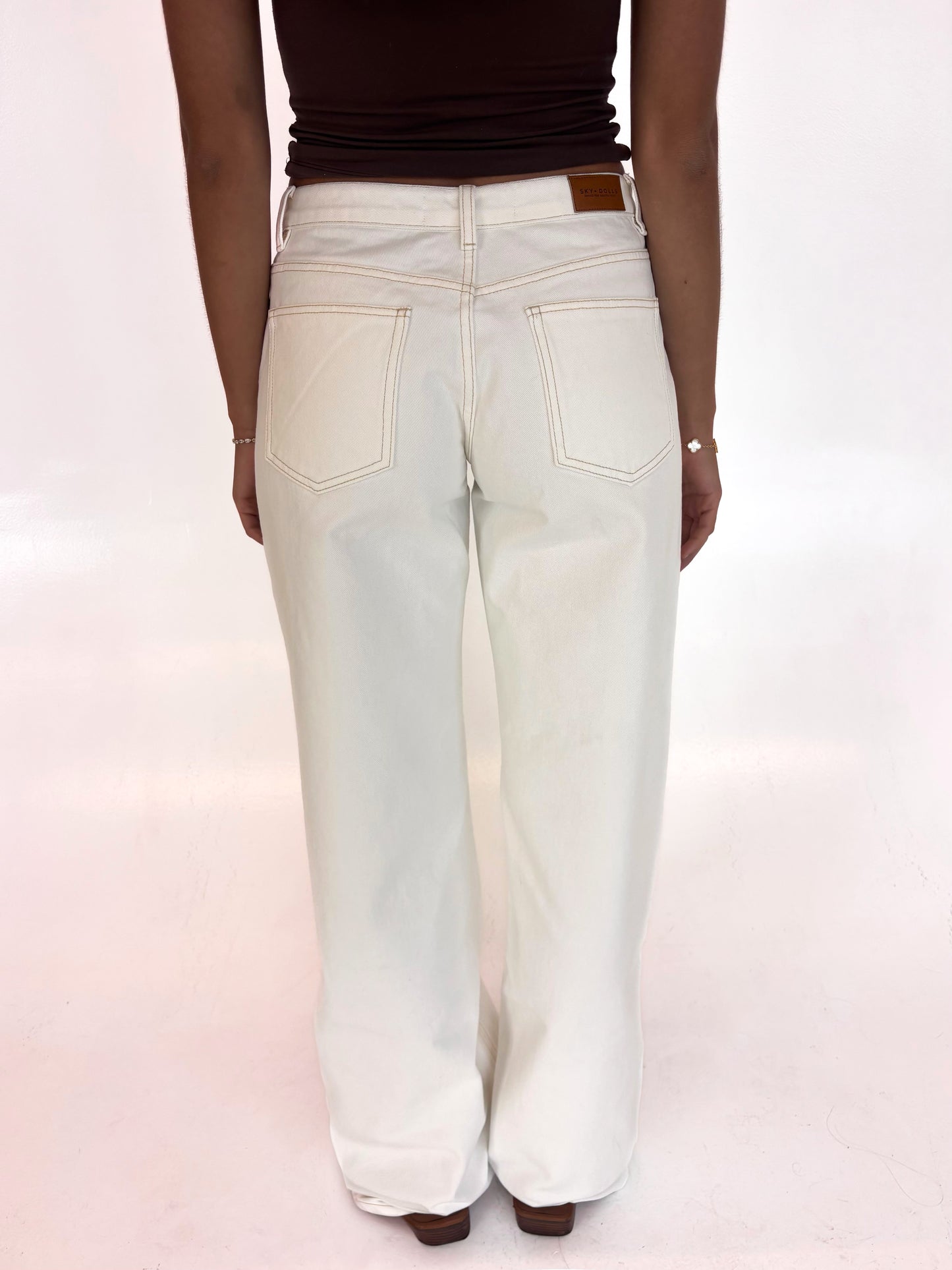White Low-Mid Rise Jeans