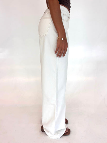 White Low-Mid Rise Jeans