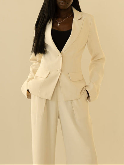 Cream Blazer S Long Cream Blazer S Long