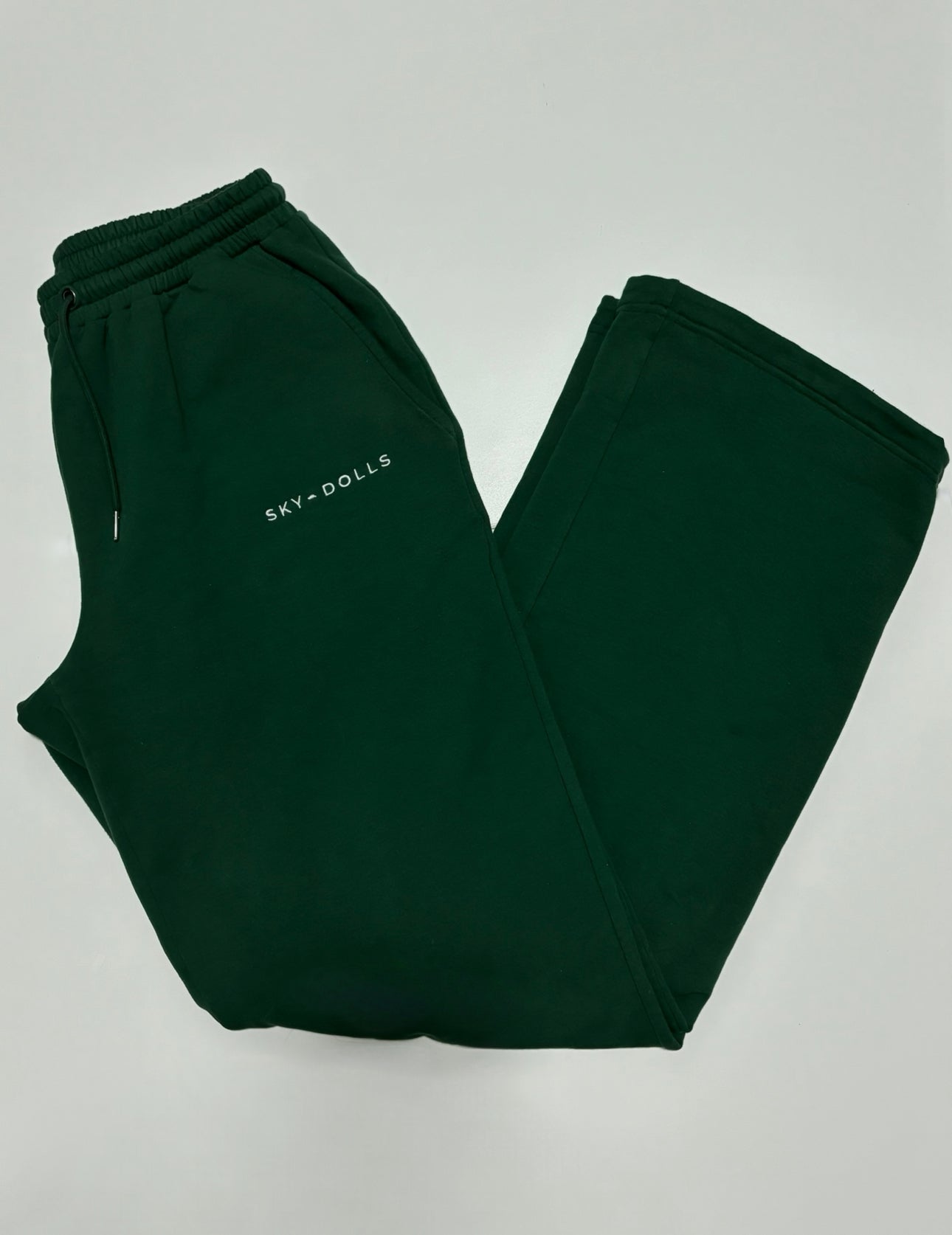 emerald green long pants for women