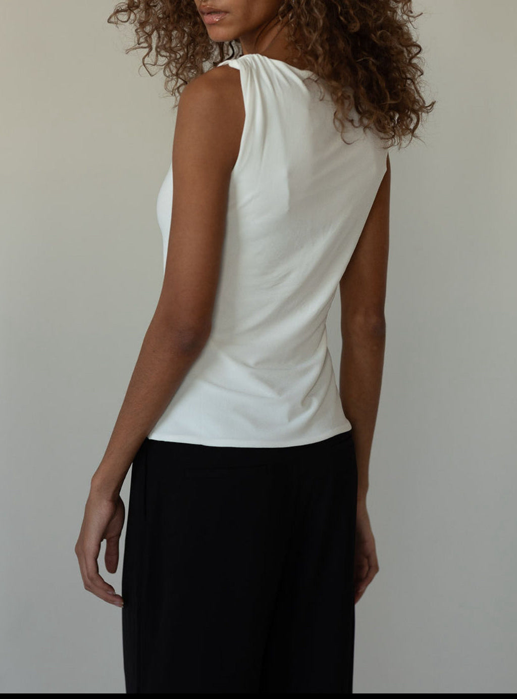 White Sleeveless Top